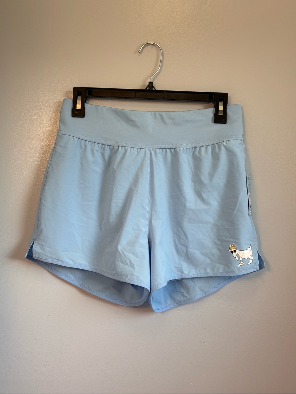GOAT USA Women's OG Woven Athletic Shorts Carolina Blue Sz S. NWT